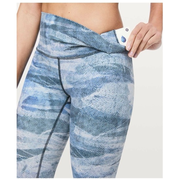 LULULEMON ATHLETICA Wunder Under High Rise Tight Legging Mesh Scape Multi - Picture 12 of 17